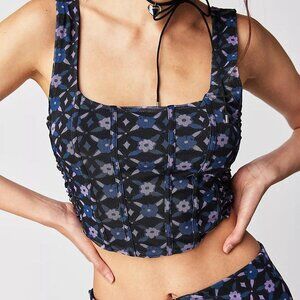 Free People Galaxy Square Neck Corset Crop Top